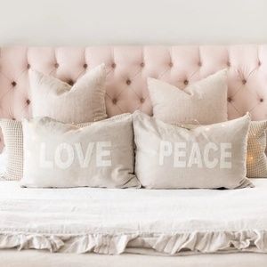 Pom Pom at Home for the Jilly Box - Peace + Love Linen Pillow Shams